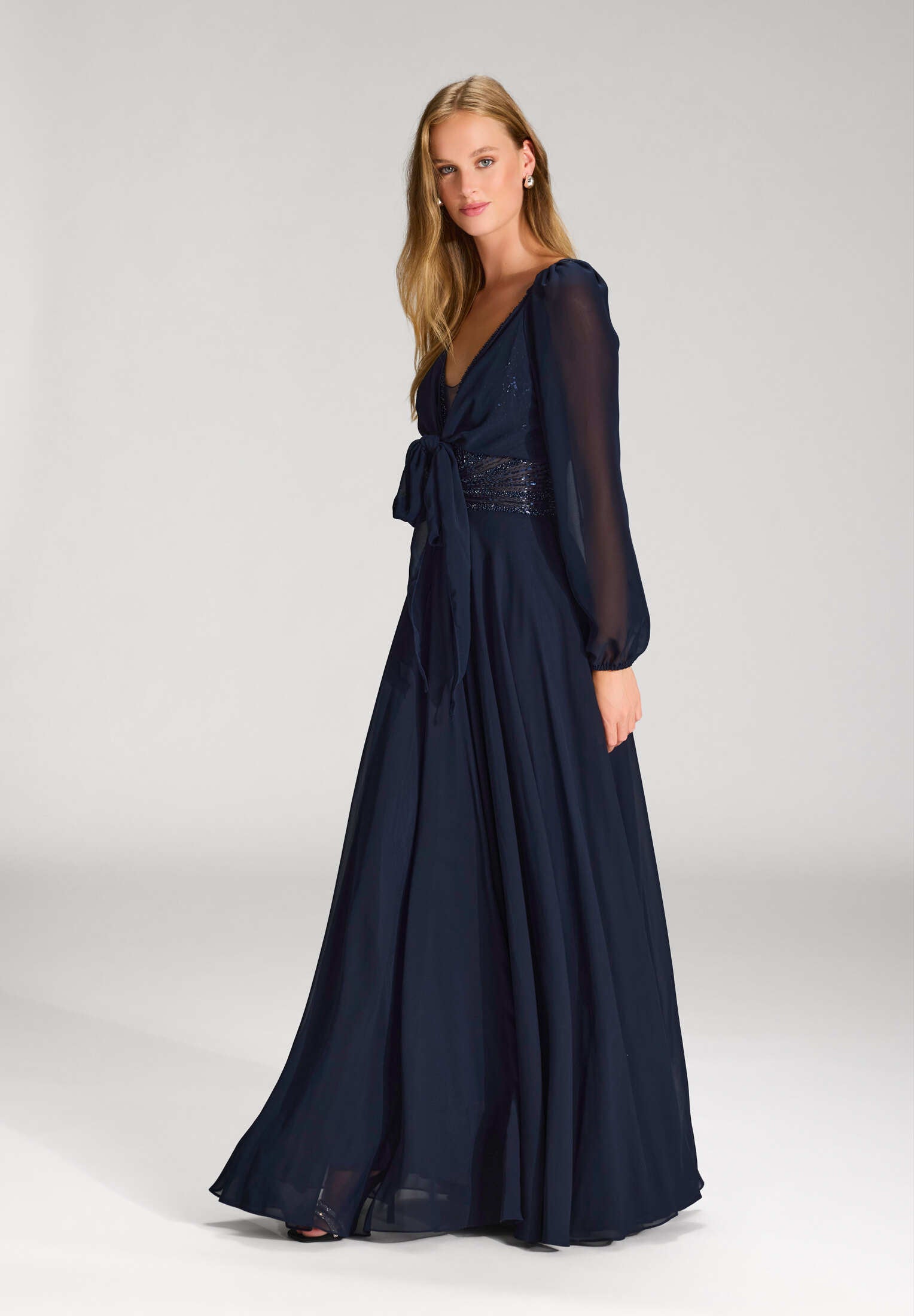 Wickelbolero mit langen Ärmeln