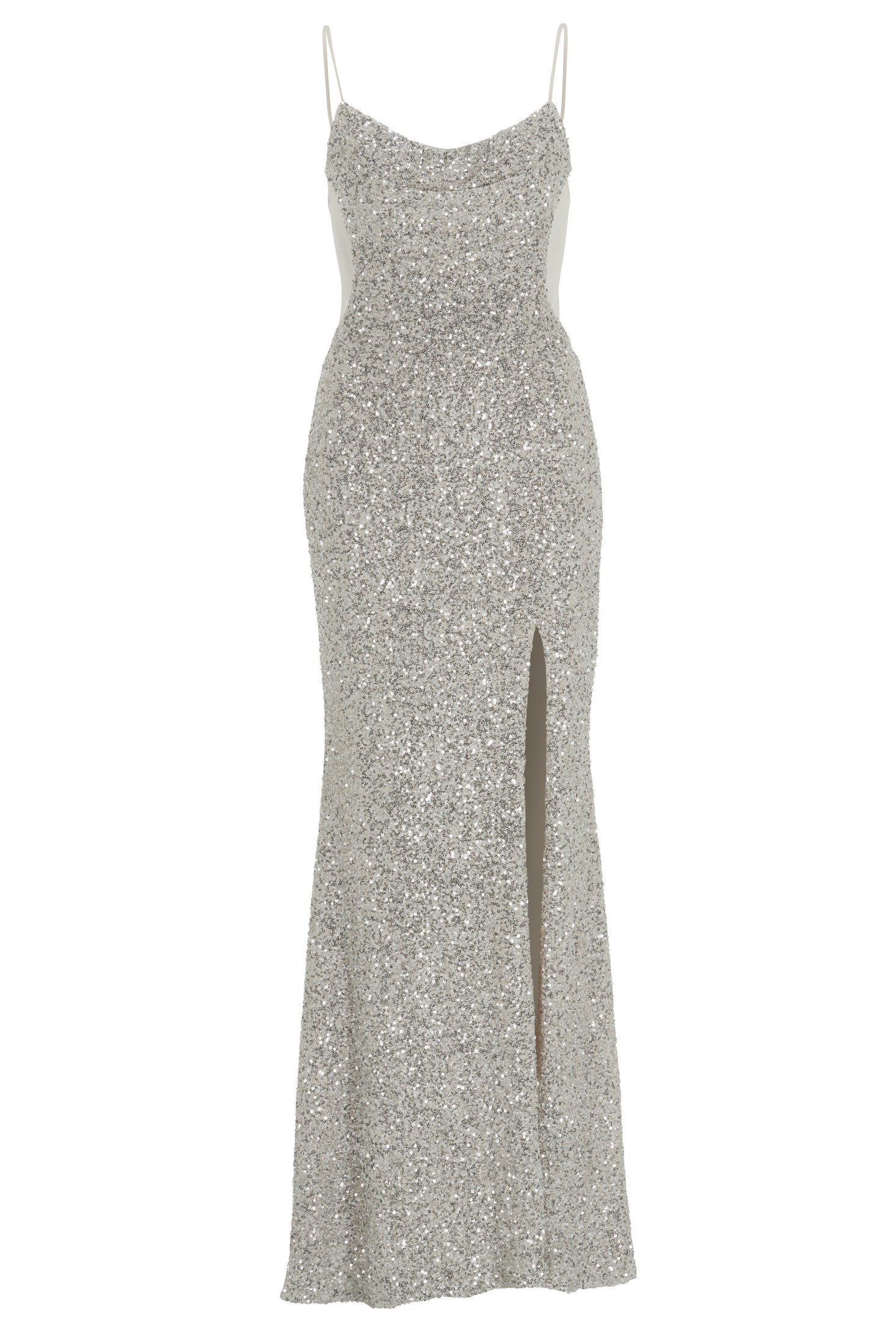 Slipdress mit transparenter Rückenpartie