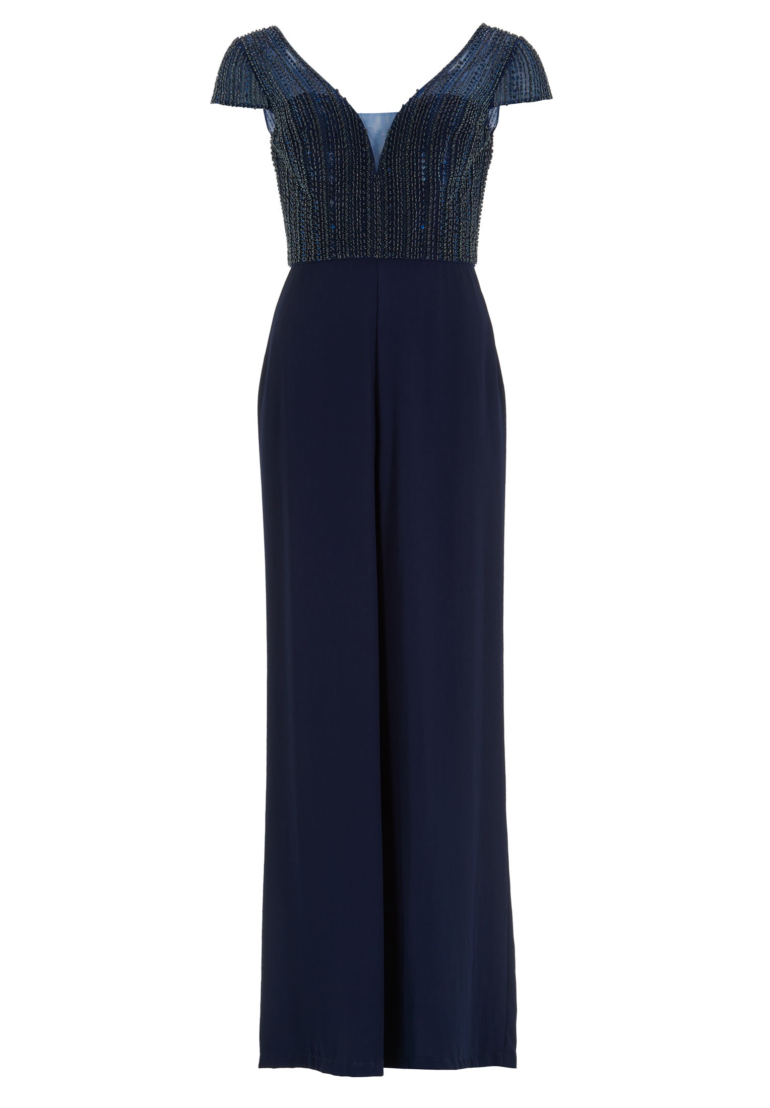 Jumpsuit mit Stickerei und kleinem Ärmelansatz