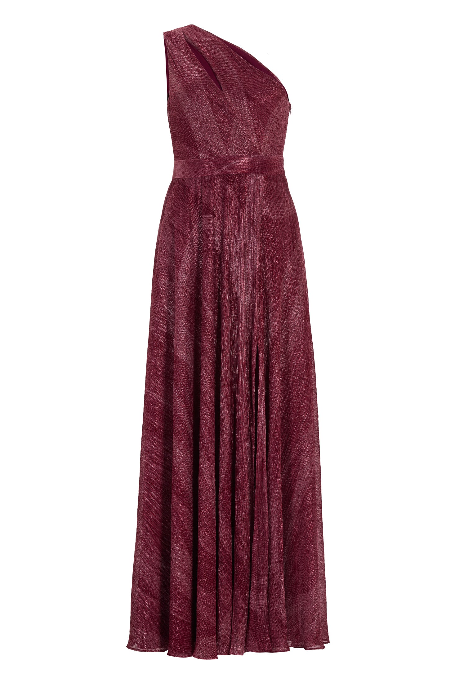 Asymmetrisches Abendkleid mit Cut-out und Beinschlitz