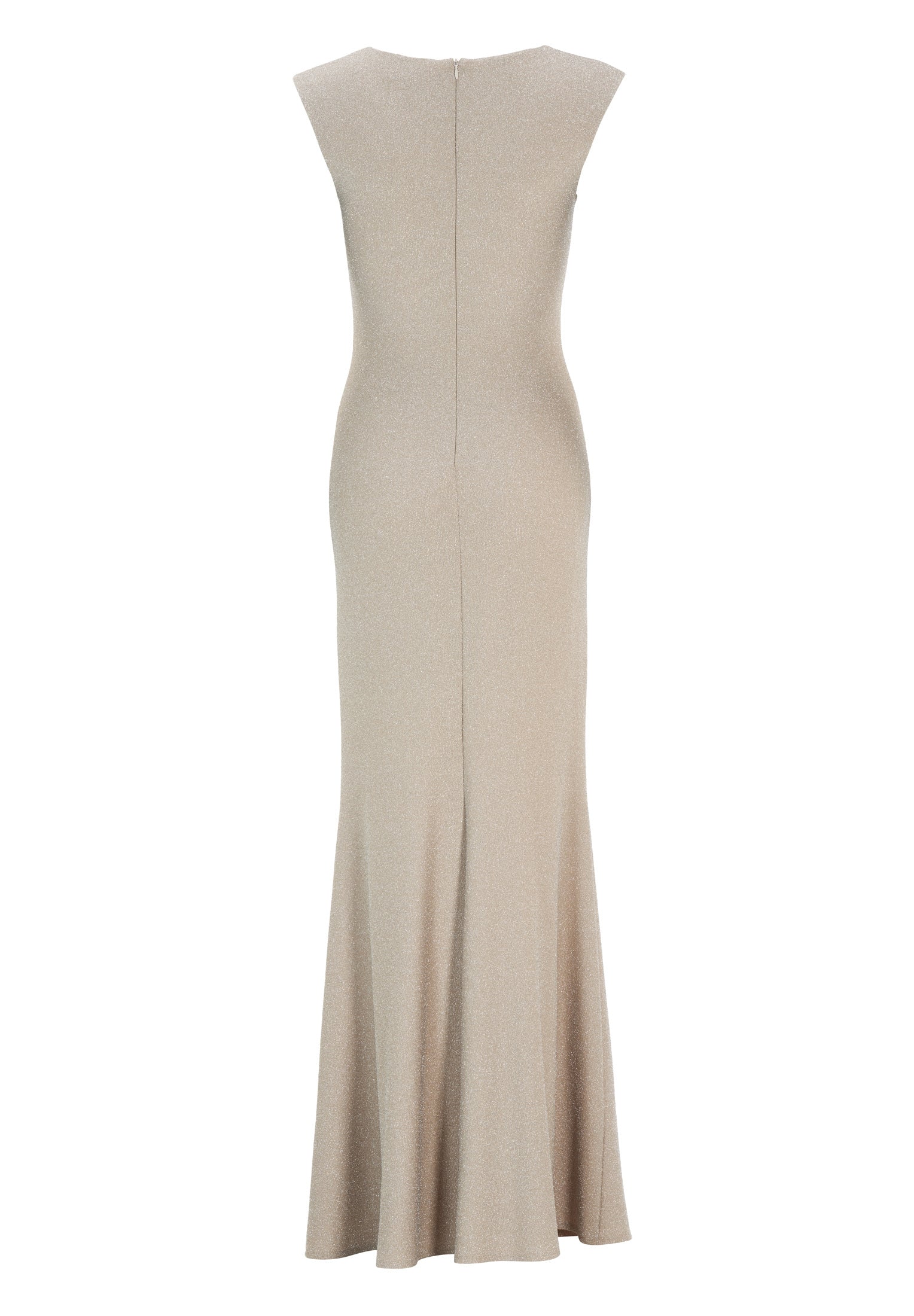 Abendkleid aus Glitzerjersey mit Raffung