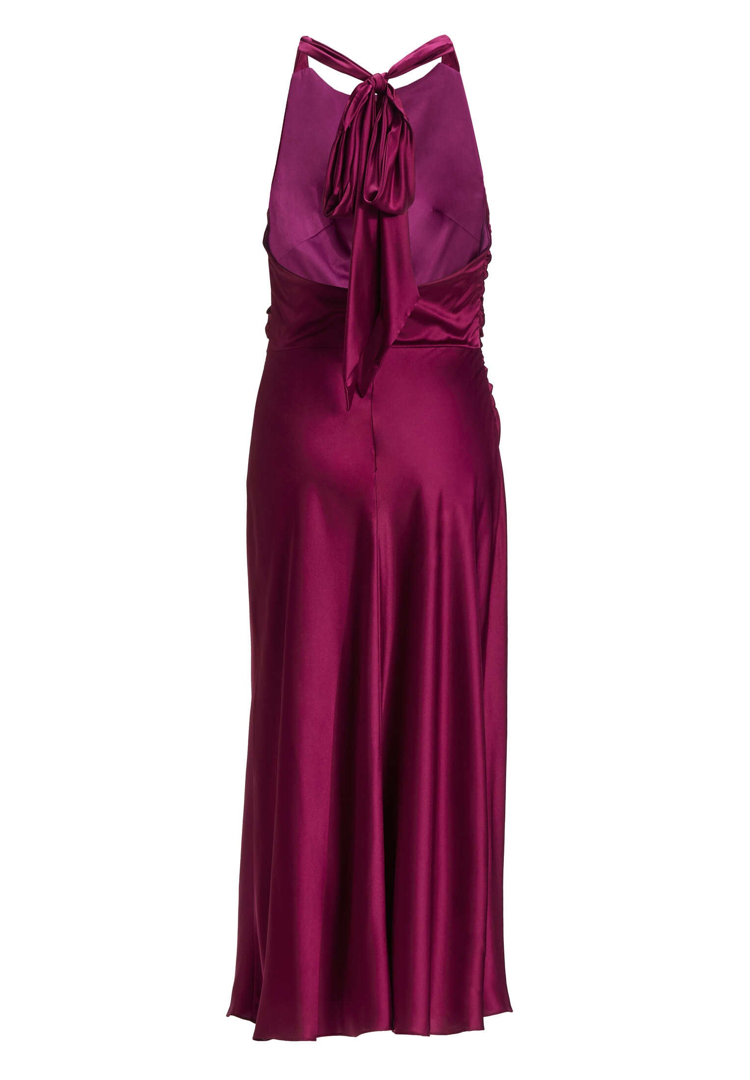Midikleid aus Satin mit Rückenausschnitt