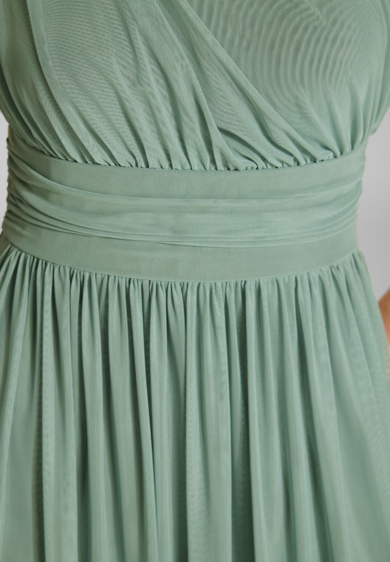 Abendkleid One Shoulder aus Mesh