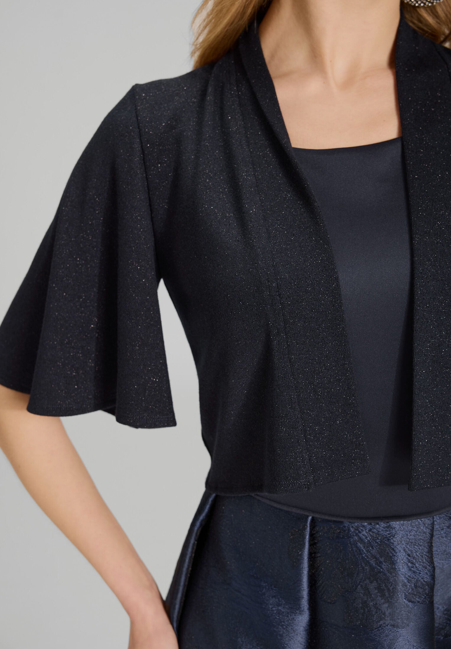 Jersey Bolero mit weiten Ärmeln