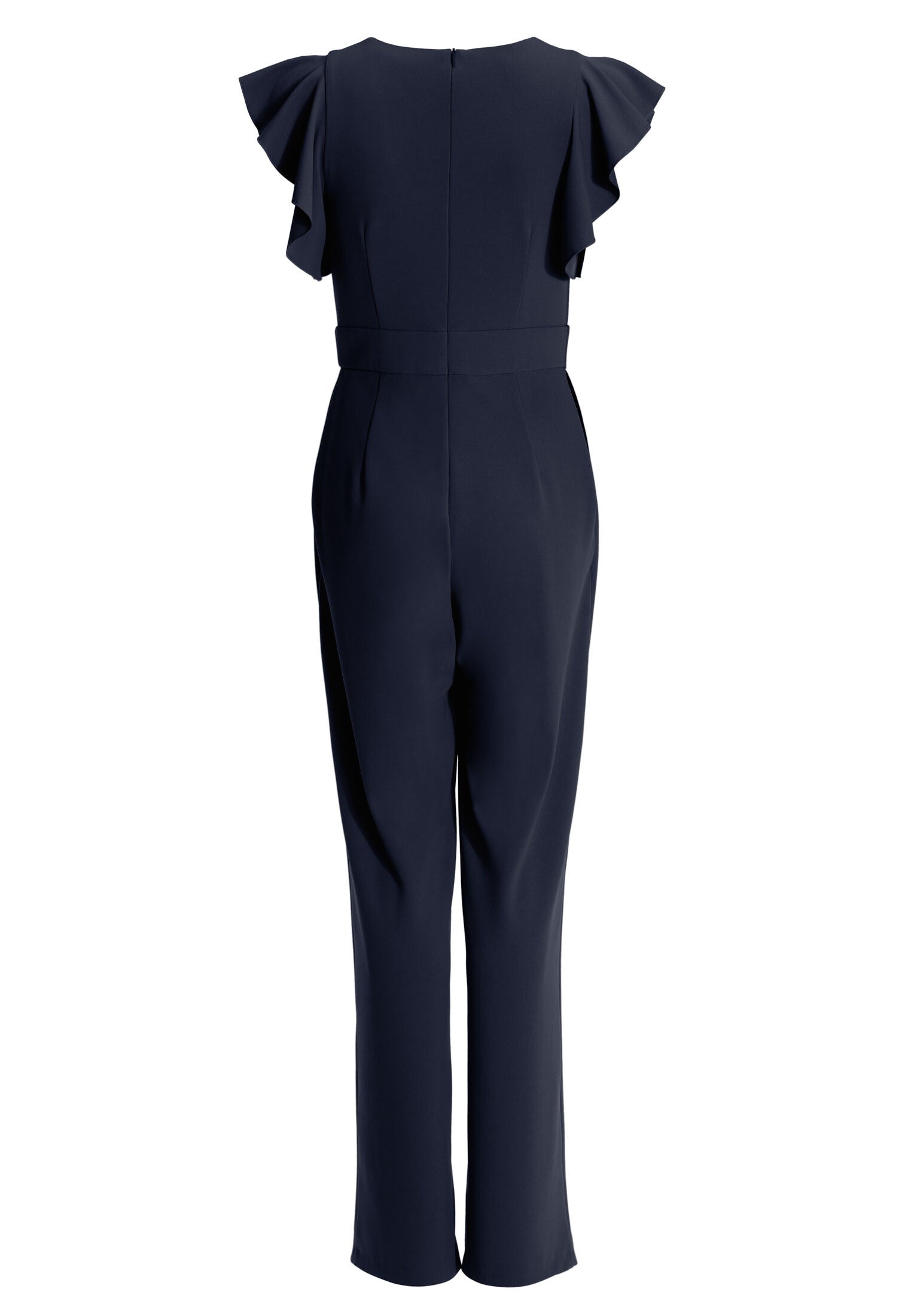 Jumpsuit aus Crepe Jersey mit Volant Ärmeln