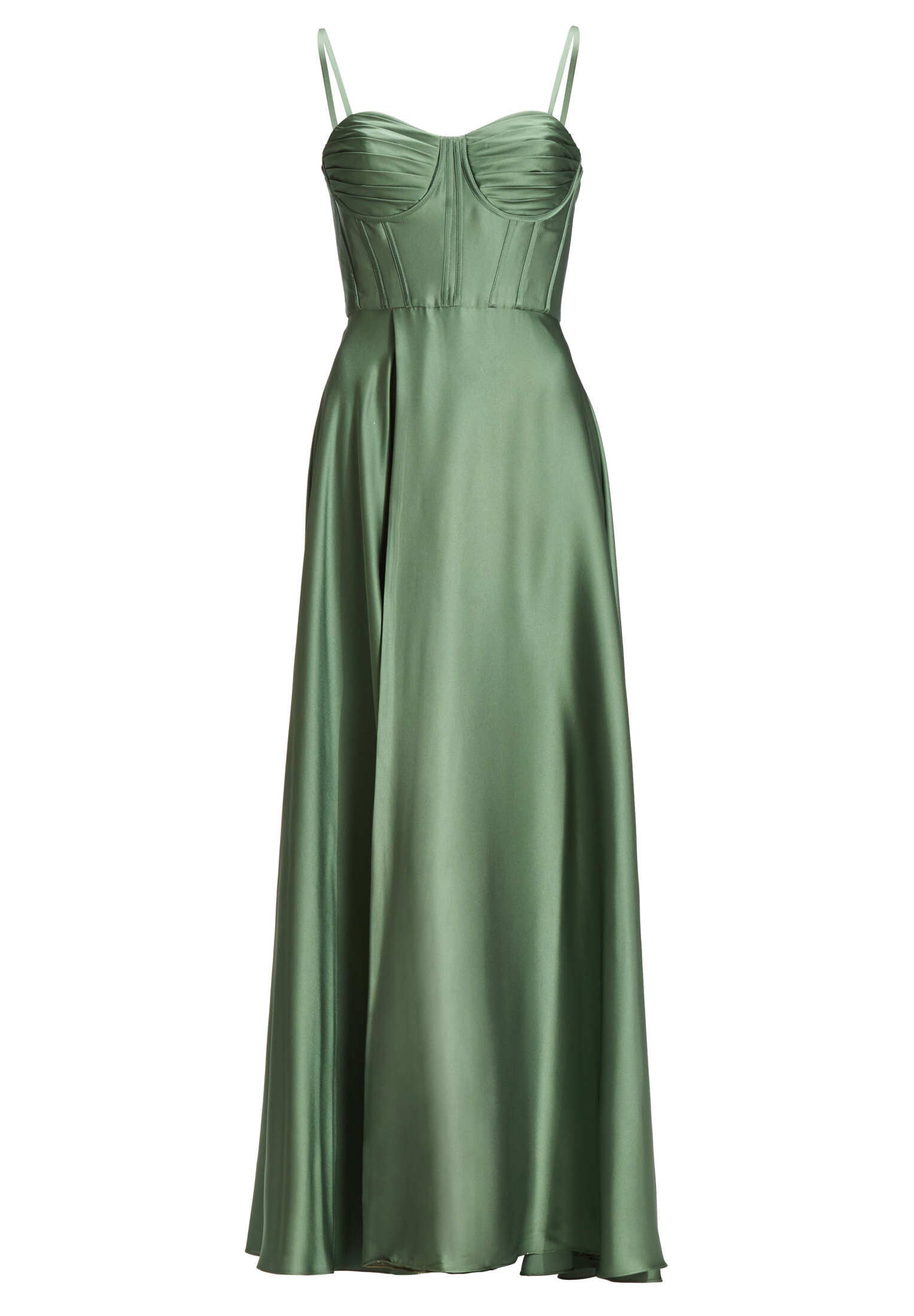 Satinkleid mit Corsagenoberteil