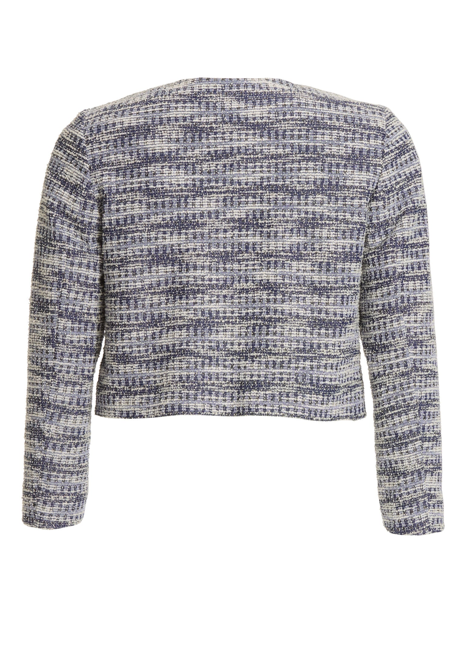 Kastige Jacke aus elastischem Bouclé mit aufgesetzten Taschen