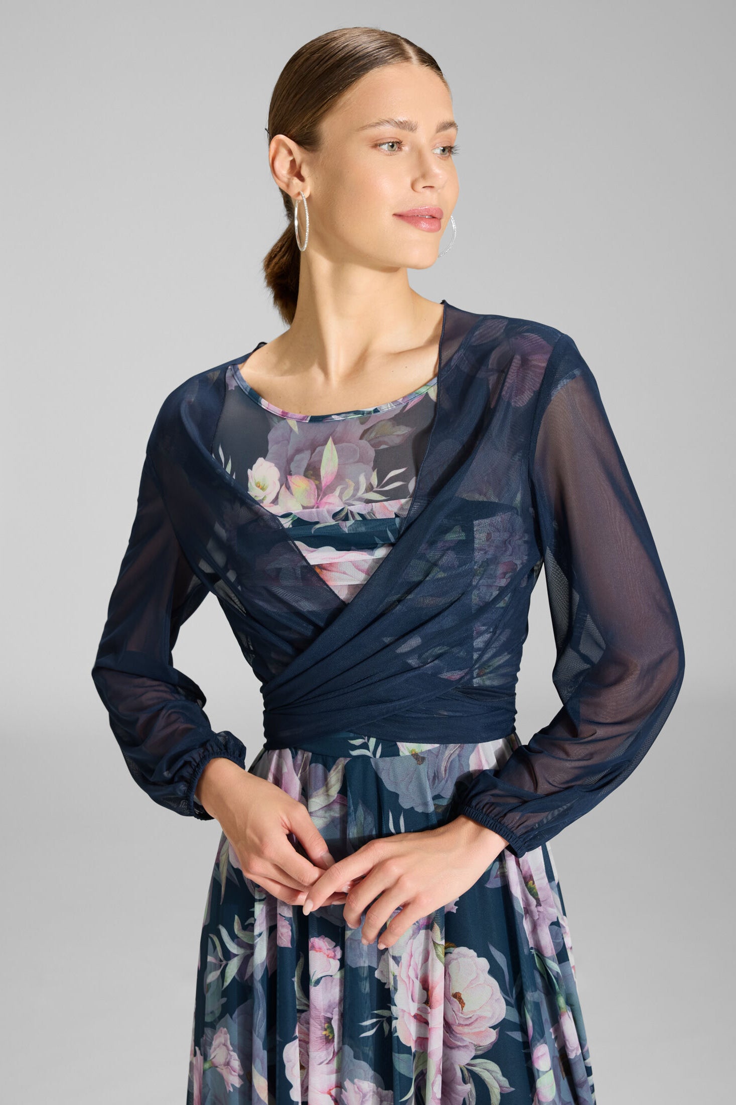 Wickelbolero aus Mesh