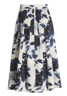 Faltenrock aus bedrucktem Twill