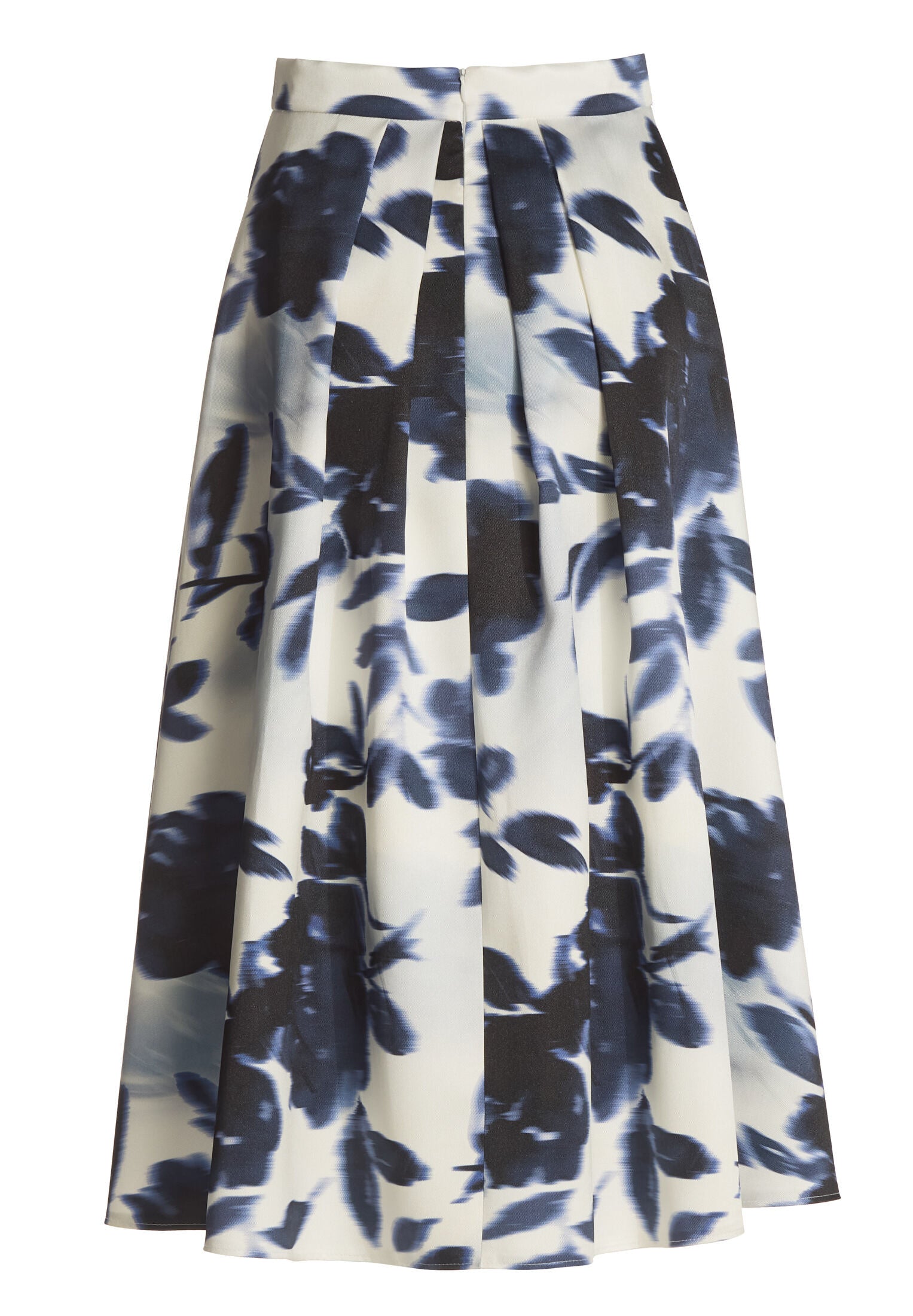 Faltenrock aus bedrucktem Twill