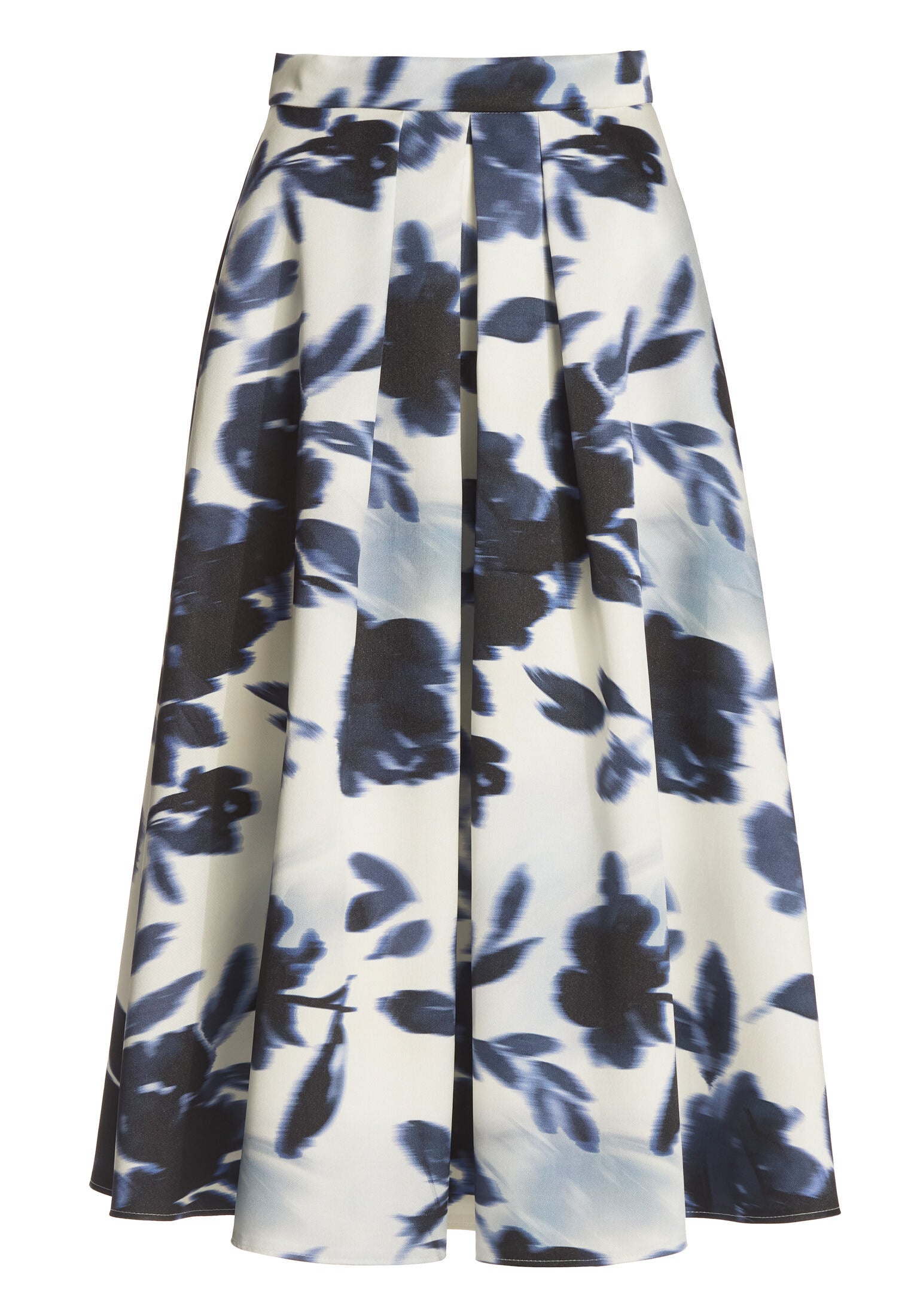 Faltenrock aus bedrucktem Twill