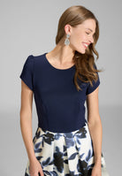 Faltenrock aus bedrucktem Twill