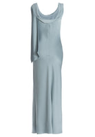 Slip Dress aus Satin mit drapiertem Kragen