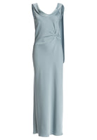 Slip Dress aus Satin mit drapiertem Kragen
