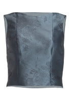 Oberteil aus floralem Jacquard mit V-Ausschnitt