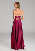 Satinkleid mit Schnürung am Rücken