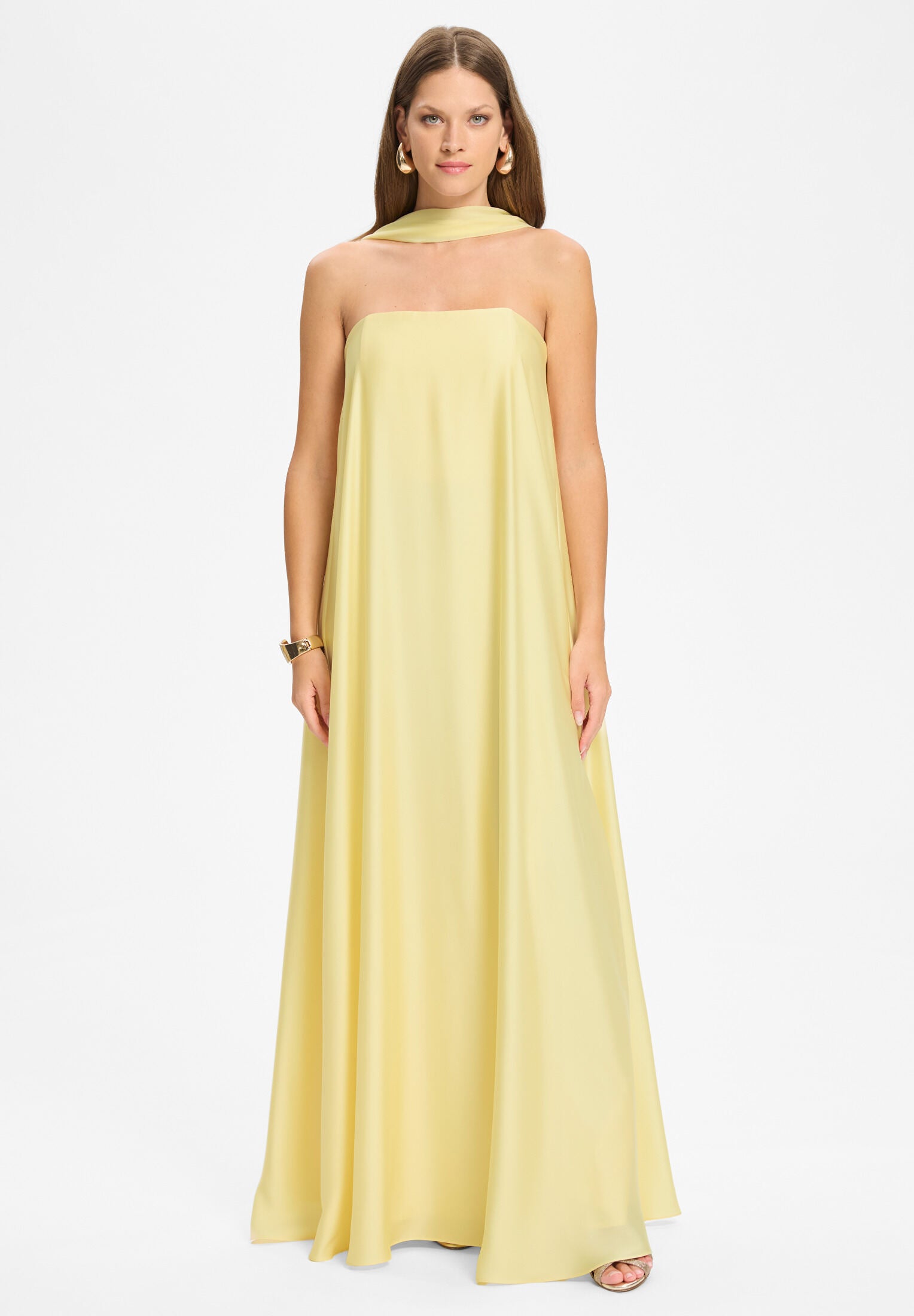 Schal aus Chiffon pastel yellow One Size