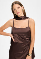 Abendkleid aus Stretch Satin