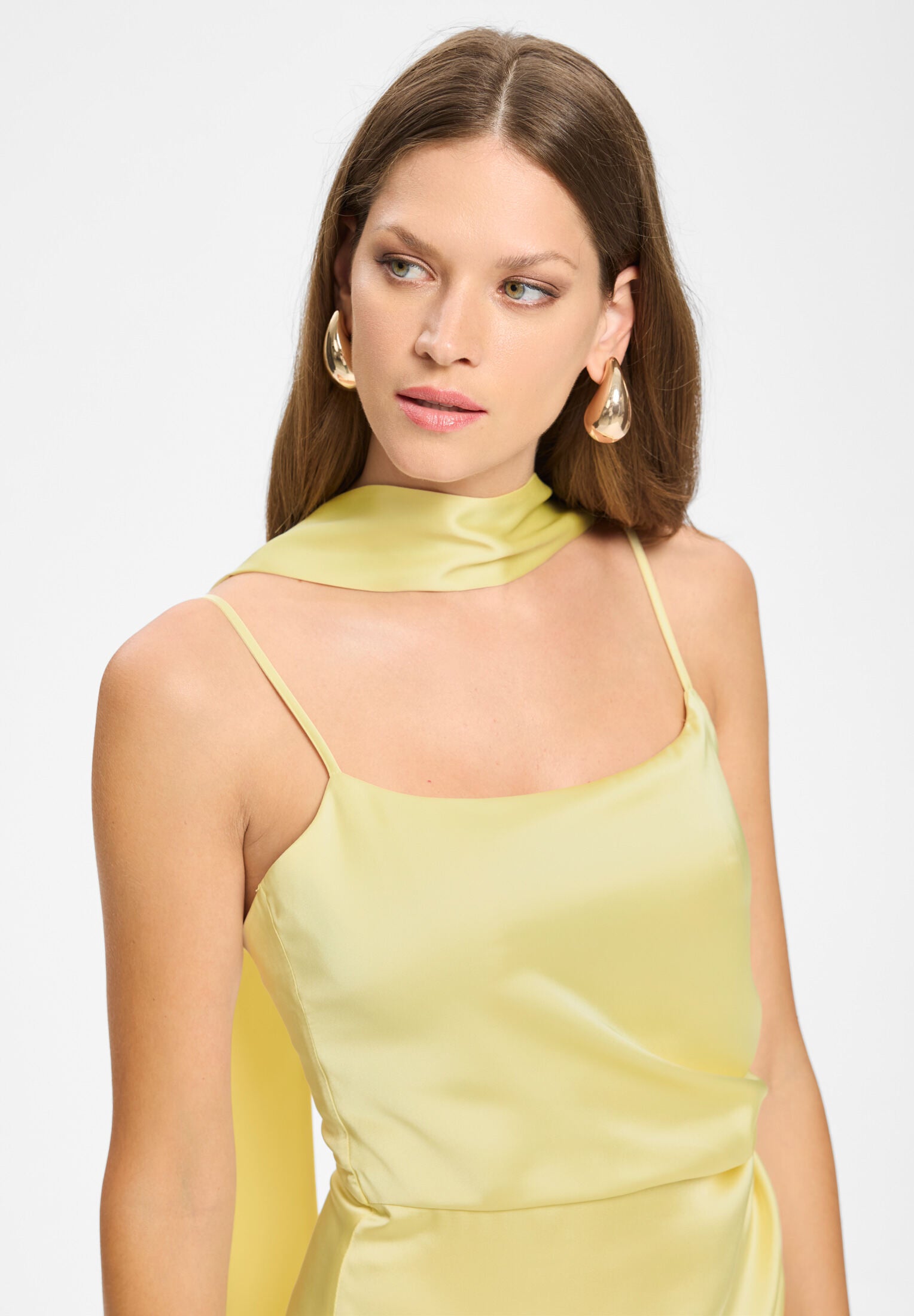 Abendkleid aus Stretch Satin