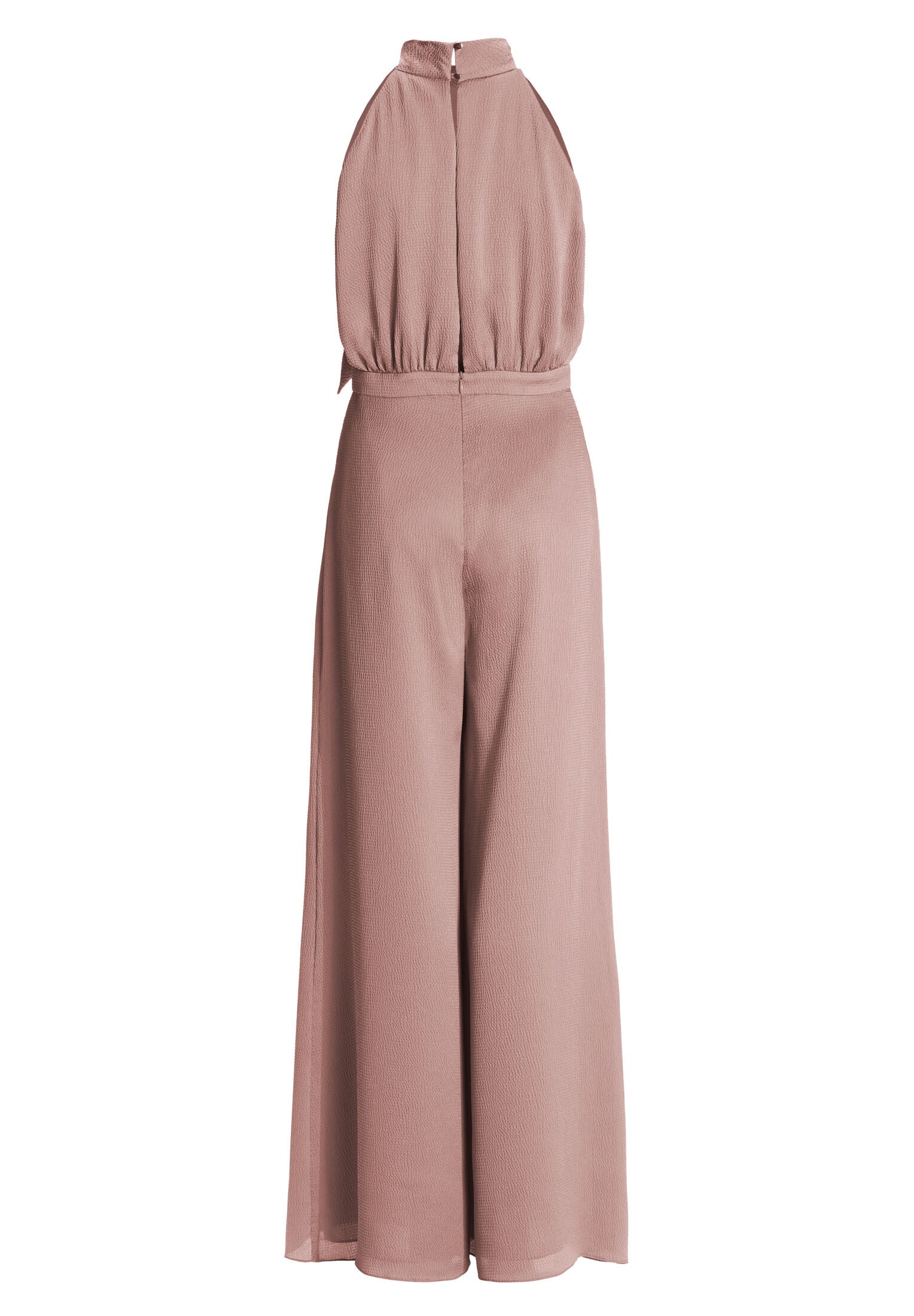 Jumpsuit mit Schluppe aus gehämmertem Satin