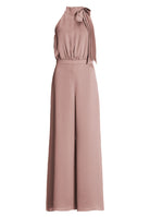 Jumpsuit mit Schluppe aus gehämmertem Satin