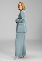 Hose aus Satin mit geradem Bein und Taschen