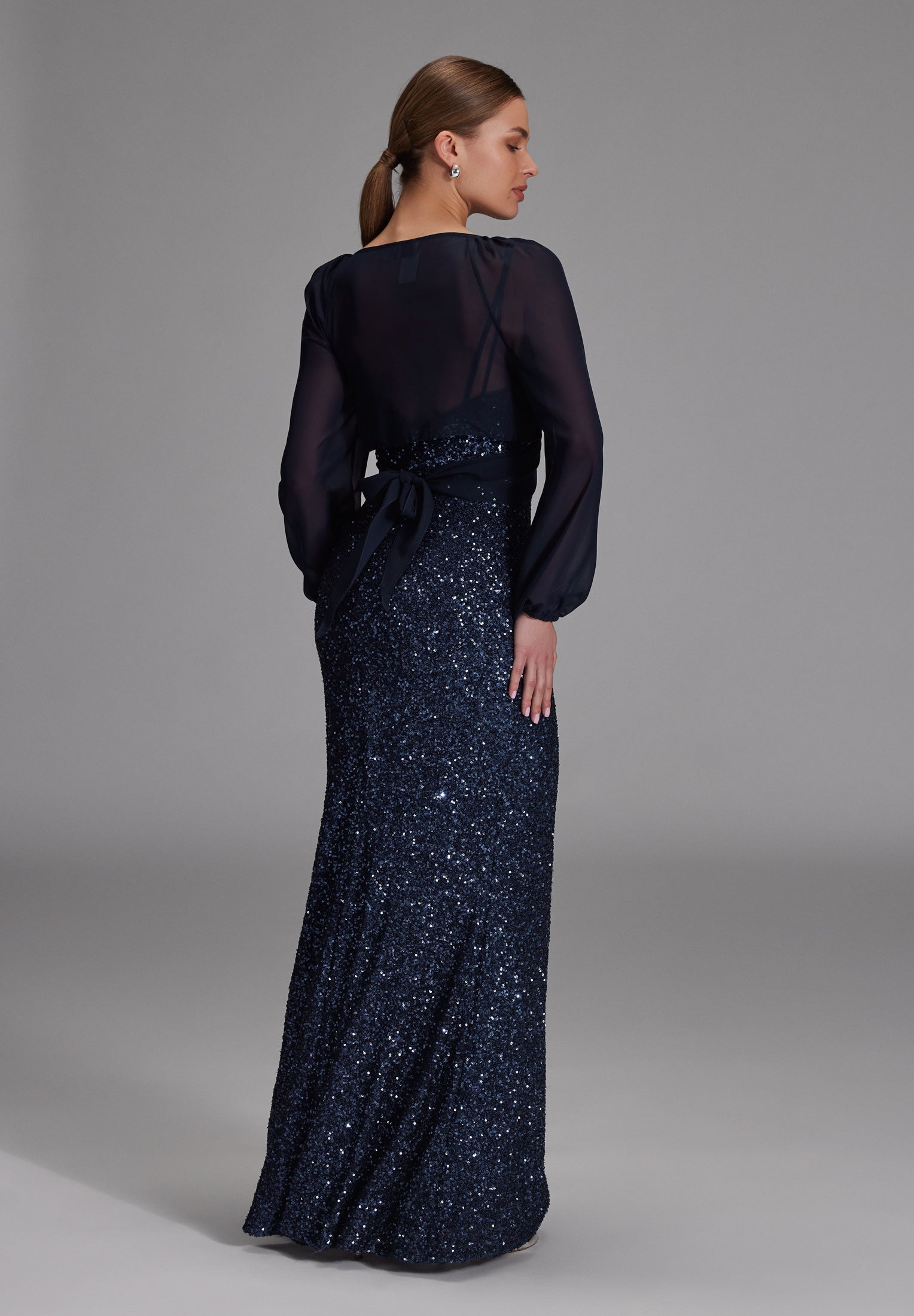 Wickelbolero mit langen Ärmeln