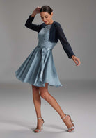 Bolero mit transparenten Ärmeln