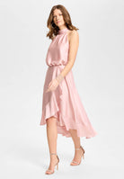 Cocktailkleid aus Satin mit Volant