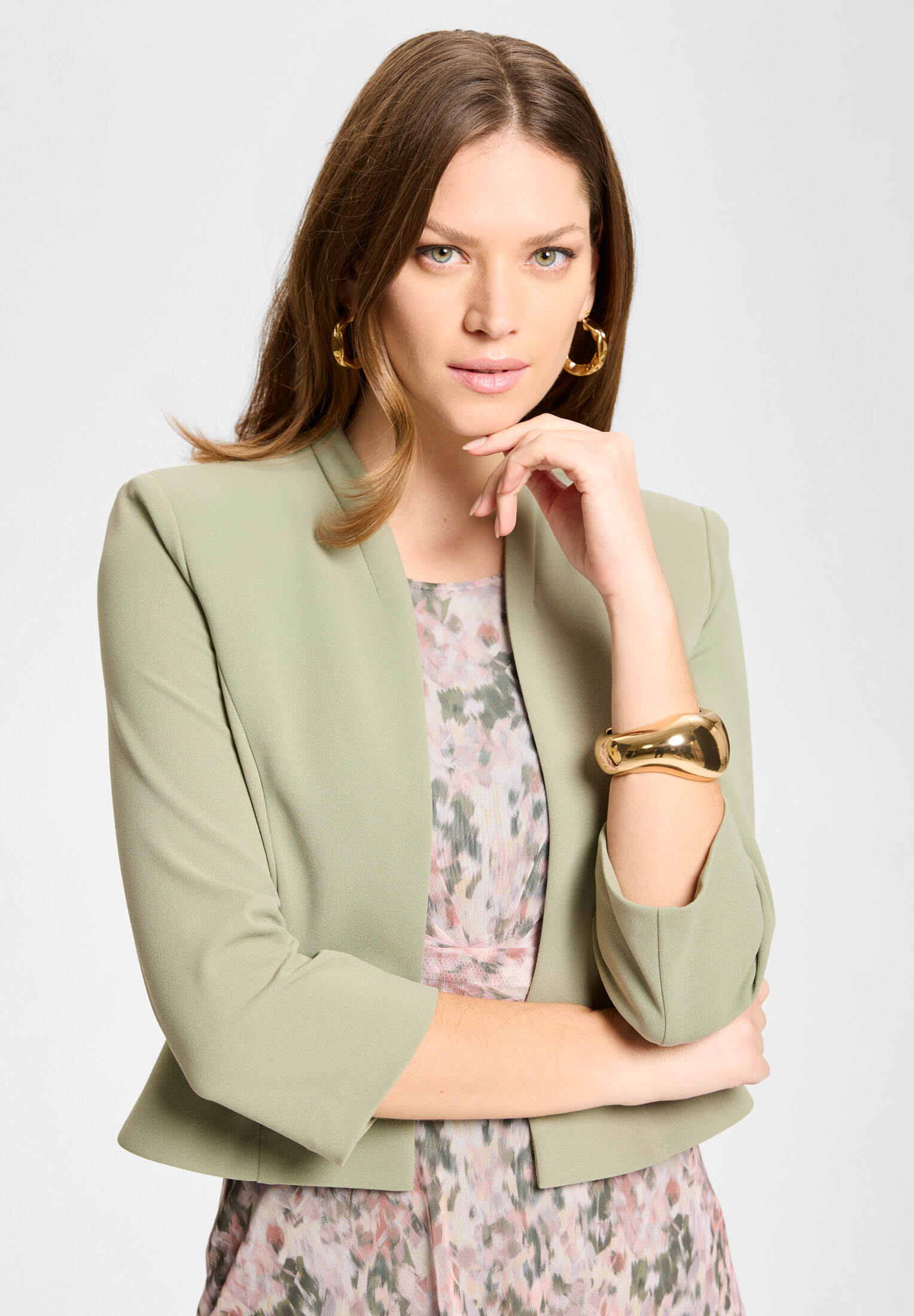 Taillierte Jacke aus Jersey Crêpe