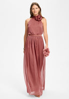 Rock aus Crinkle Chiffon blush rose