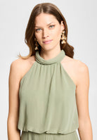 Abendkleid aus Chiffon mit Plisseerock