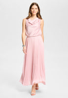 Plisseerock aus Chiffon mit elastischem Bund soft pink