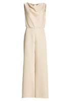 Jumpsuit aus Satin mit Wasserfallausschnitt