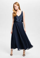 Top aus Satinchiffon navy
