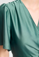 Cocktailkleid aus Satin in Wickel Optik
