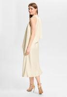 Cocktailkleid aus Satin mit amerikanischer Schulter