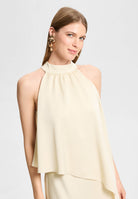 Cocktailkleid aus Satin mit amerikanischer Schulter