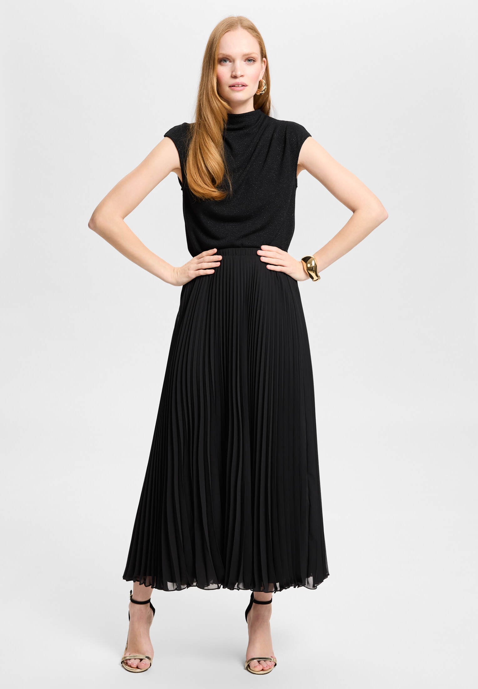 Oberteil aus Glitzergarn black