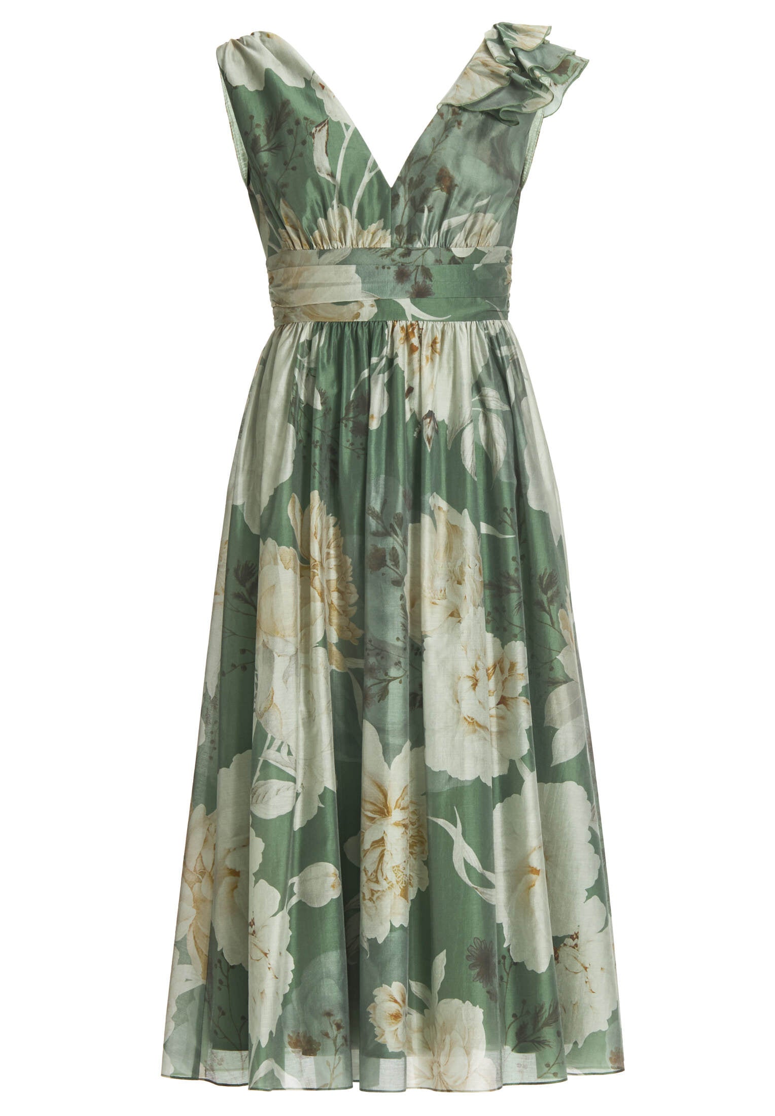 Cocktailkleid aus bedrucktem Lyocell