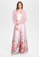 Jersey Bolero mit fedriger Optik soft pink