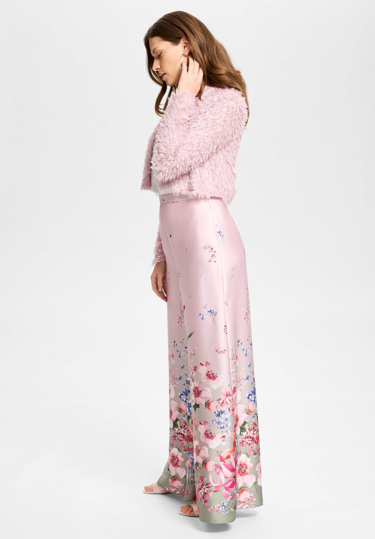 Jersey Bolero mit fedriger Optik