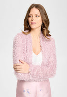 Jersey Bolero mit fedriger Optik