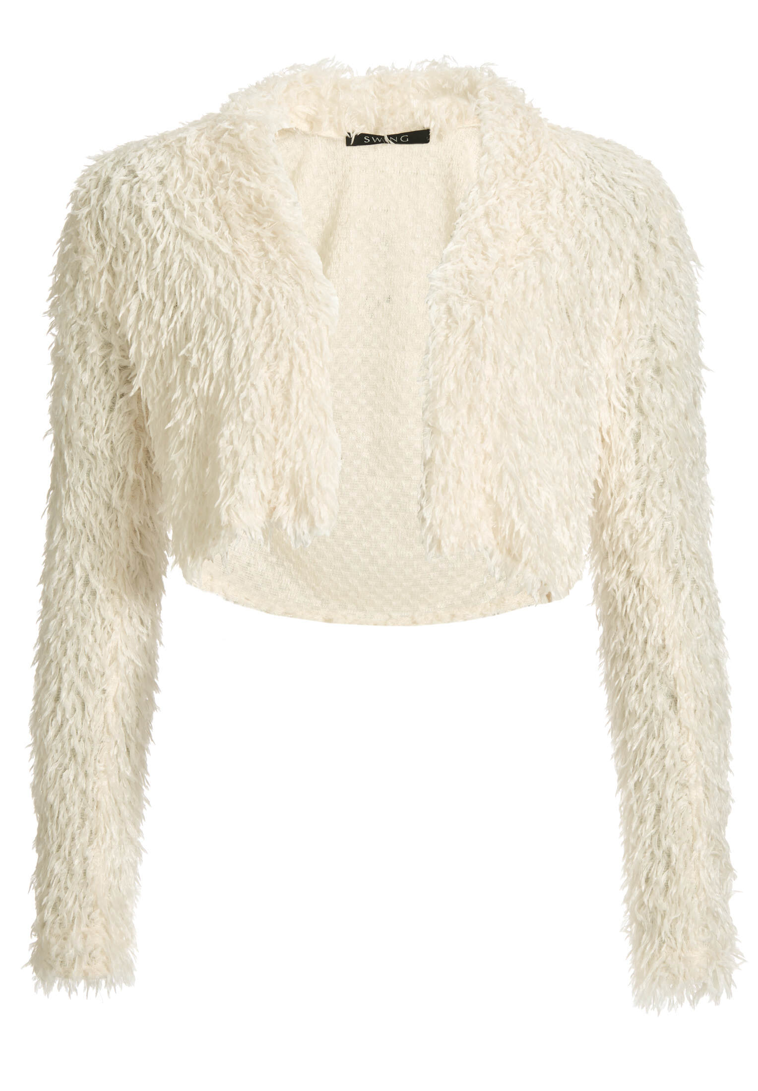 Jersey Bolero mit fedriger Optik