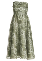 Korsage Kleid aus bedrucktem Organza