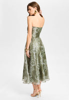 Korsage Kleid aus bedrucktem Organza