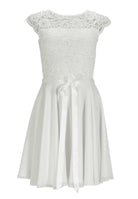 Kleid mit paillettenbesetztem Spitzenoberteil