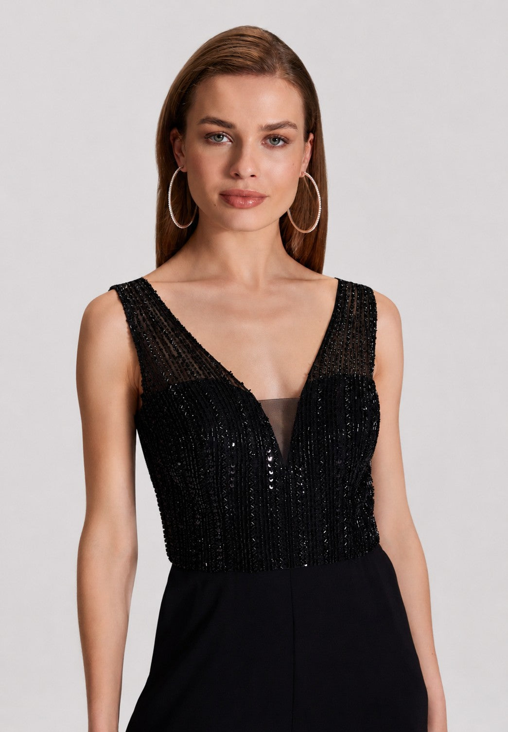 Jumpsuit mit Stickerei