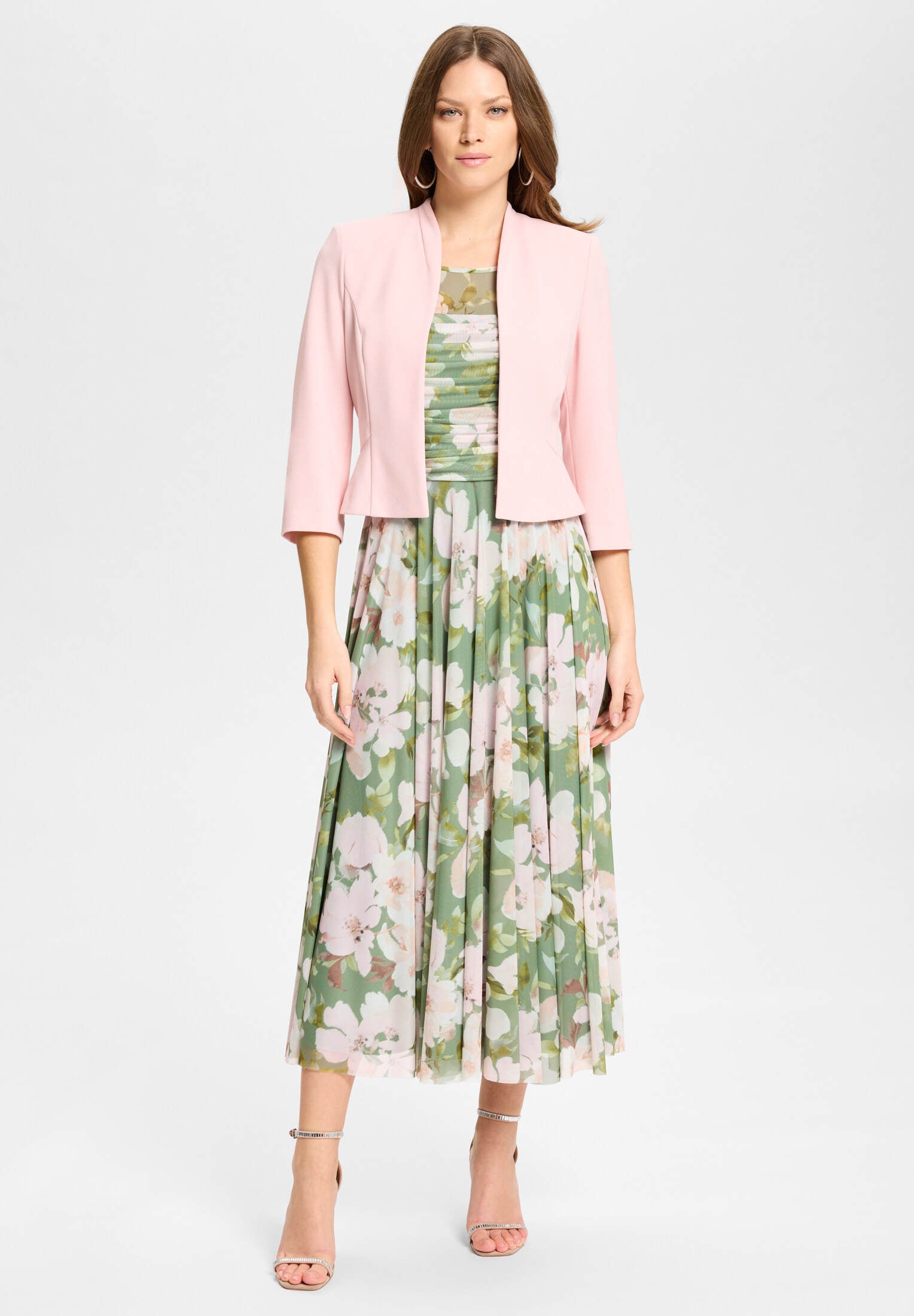 Taillierte Jacke aus Jersey Crêpe soft pink