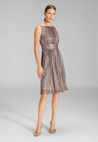 Glänzendes Plissee-Kleid lightrose multi